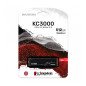 SSD Kingston KC3000 NVMe, 512GB, M.2, 3900 MB/s Escritura, 7000 MB/s Lectura, PCI Express 4.0