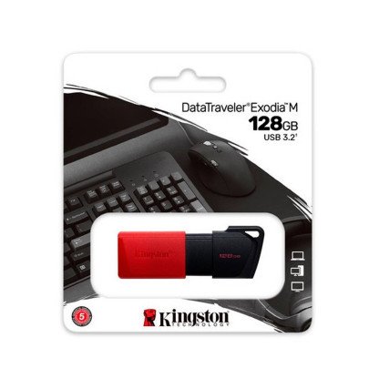 Memoria USB de 128GB Exodia Roja Kingston