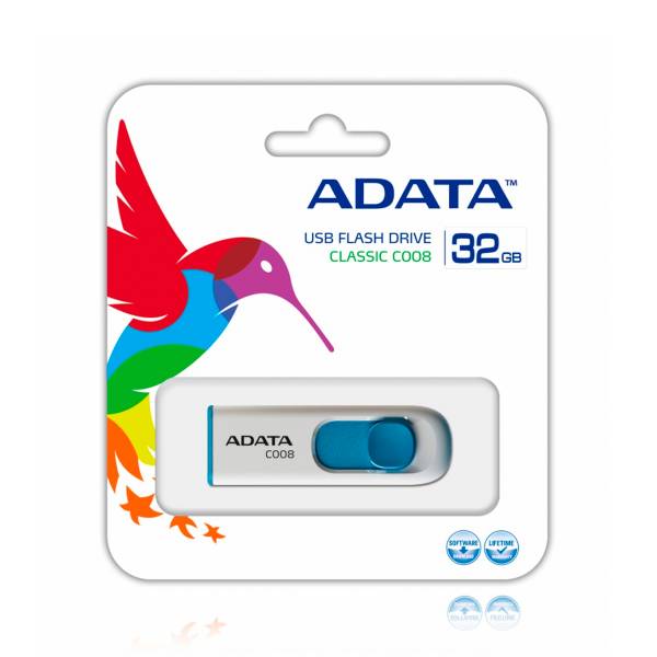 Memoria USB de 32 GB C008 Blanco/Azul Adata