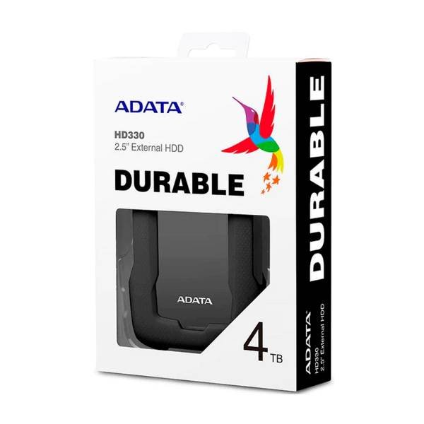 4TB HD330 USB 3.2 Negro Adata