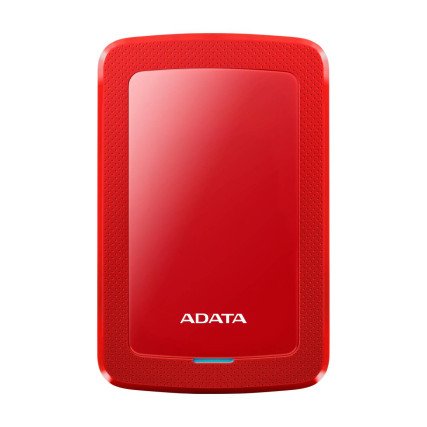 1TB Disco Duro Externo, HV300 Adata, USB 3.2, Rojo, Slim