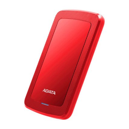 2TB Disco Duro Externo, HV300 Adata, USB 3.2, Rojo, Slim