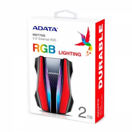 2TB HD770G USB 3.2 Rojo Adata