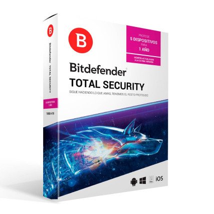 Total Security 5Usuario por 1año Bitdefender