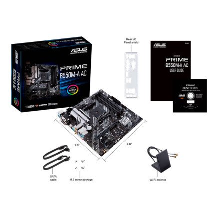 Tarjeta Madre Prime B550M-A AC Prime ASUS DDR4/ HDMI / Socket AM4 / USB 3.2 / WI-FI