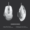 Mouse Gamer G502 X Hero 25K Blanco Logitech