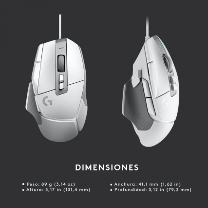 G502 X Hero 25K Blanco Logitech