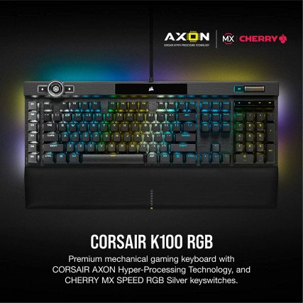 K100 RGB Black Mecánico y Optico Corsair