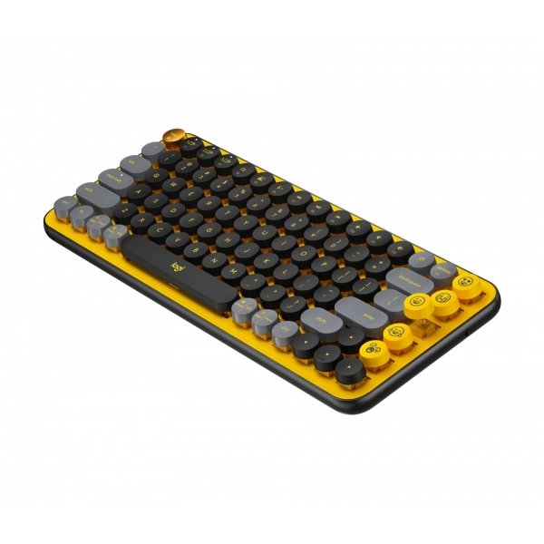 Teclado Logitech Pop Keys Mecan. BT USB Bolt Blast Yellow (920-010713)