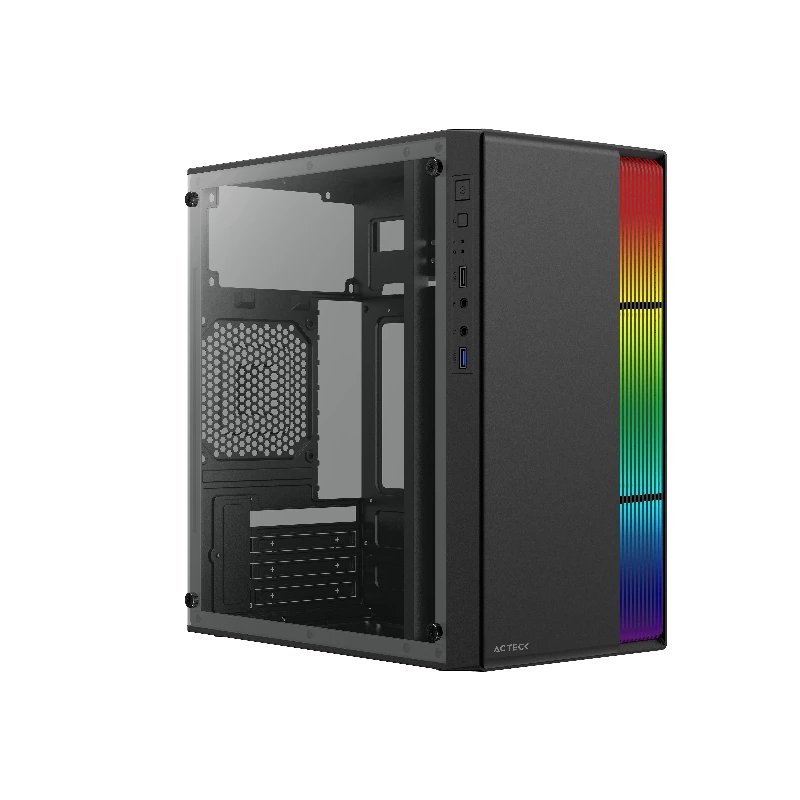 Gabinete Acteck Fusion II M-ATX 500W USB 3.0 Negro AC-935753