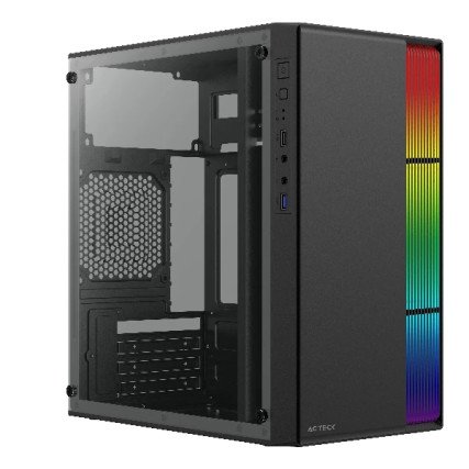 Gabinete Acteck Fusion II M-ATX 500W USB 3.0 Negro AC-935753