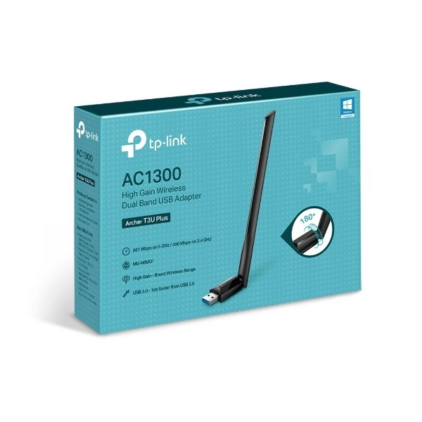Adaptador Wireless Archer T3U Plus 400 Mbps TP-Link