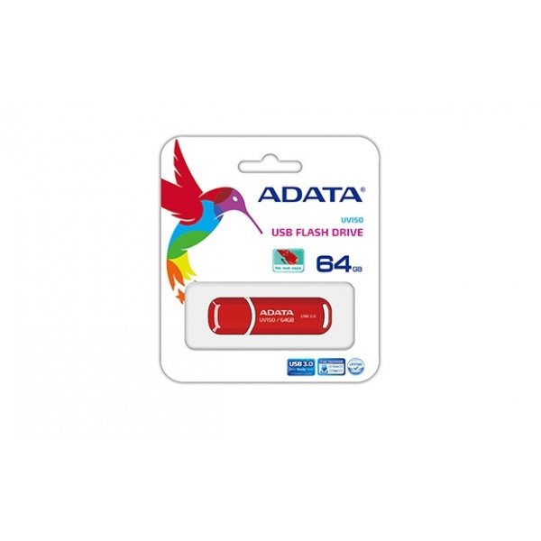 Memoria USB 3.0 de 64GB UV150 Rojo Adata