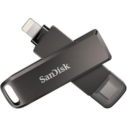 Memoria SanDisk iXpand Luxe 64 GB para iPhone y Dispositivos USB Tipo C - Negro | Almacenamiento