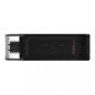 Memoria USB Kingston DataTraveler 70, 256GB, USB-C 3.2, Negro
