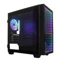 Gabinete Game Factor Optical, ATX, Cristal, ARGB, 1x120mm RGB, Negro
