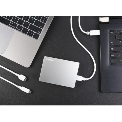 DISCO DURO EXTERNO TOSHIBA 1TB USB 3.0 CANVIO PLATA