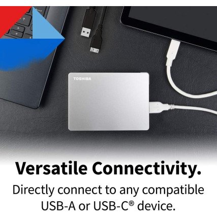 DISCO DURO EXTERNO TOSHIBA 1TB USB 3.0 CANVIO PLATA