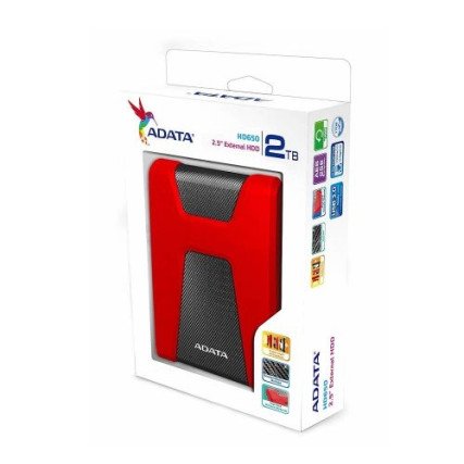 Disco Duro Externo ADATA Hd650 2tb 2.5 3.1 Rojo