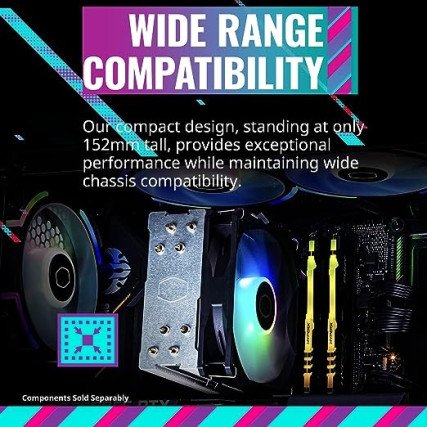 Cooler Master Disipador Hyper 212 Spectrum V3 Color Negro, Plata, Iluminacion Multi.