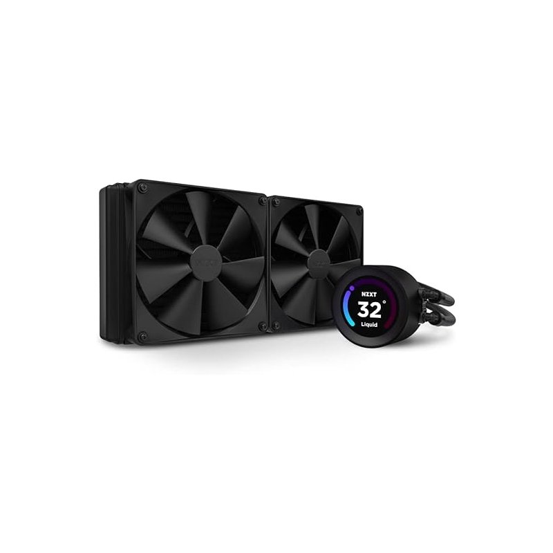 Enfriamento Líquido NZXT Kraken 280 Elite Black / AIO 280mm / Pantalla LCD 2.46” / Ventiladores serie F / RL-KN28E-B1 /