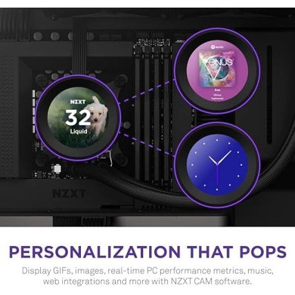 Enfriamento Líquido NZXT Kraken 280 Elite Black / AIO 280mm / Pantalla LCD 2.46” / Ventiladores serie F / RL-KN28E-B1 /