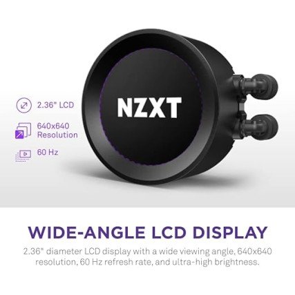 Enfriamento Líquido NZXT Kraken 280 Elite Black / AIO 280mm / Pantalla LCD 2.46” / Ventiladores serie F / RL-KN28E-B1 /