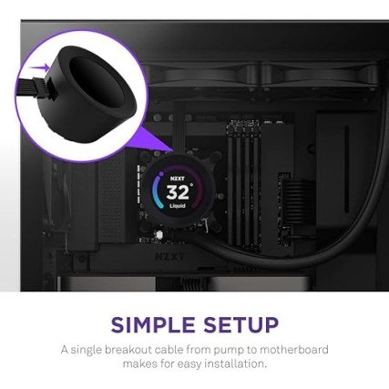 Enfriamento Líquido NZXT Kraken 280 Elite Black / AIO 280mm / Pantalla LCD 2.46” / Ventiladores serie F / RL-KN28E-B1 /