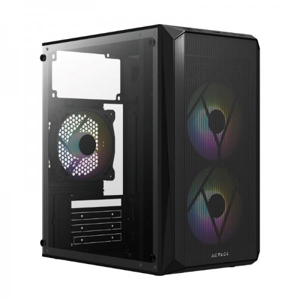 Gabinete Gamer Doom GI630 Negro con 3 Ventiladores RGB Acteck