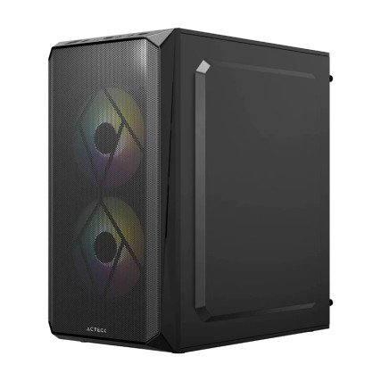 Gabinete Gamer Doom Negro con 3 Ventiladores RGB Acteck