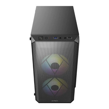 Gabinete Gamer Doom Negro con 3 Ventiladores RGB Acteck