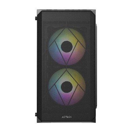 Gabinete Gamer Doom Negro con 3 Ventiladores RGB Acteck