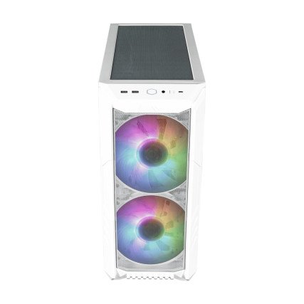 Gabinete Gamer Masterbox HAF 500 Blanco Mid Torre, Cristal Templado Cooler Master