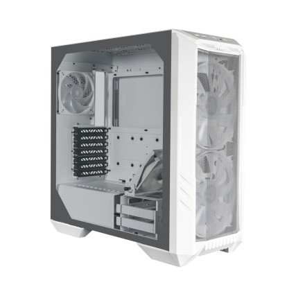Gabinete Gamer Masterbox HAF 500 Blanco Mid Torre, Cristal Templado Cooler Master