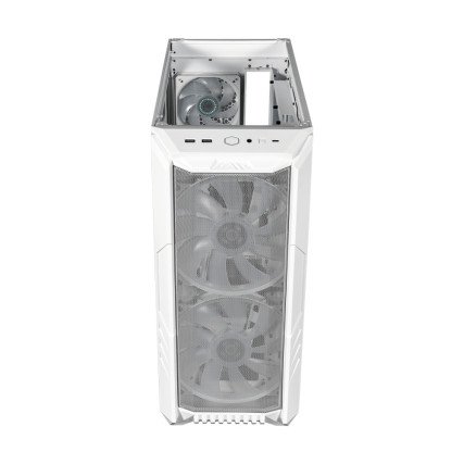 Gabinete Gamer Masterbox HAF 500 Blanco Mid Torre, Cristal Templado Cooler Master