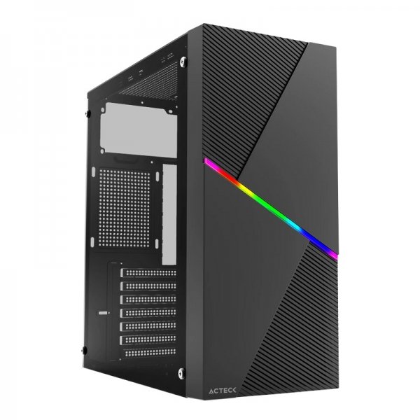 Gabinete Acteck Draco GM450 con Ventana RGB, ATX, USB 2.0, con Fuente de 500W, sin Ventiladores