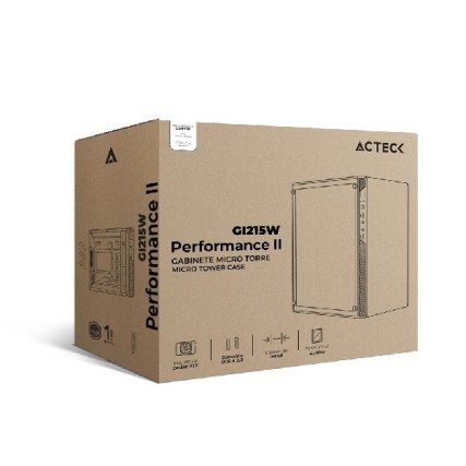 Gabinete Acteck Performance II GI215W , Micro-ATX/Mini ATX, USB 2.0, con Fuente de 500W, sin Ventiladores, Blanco