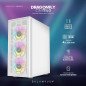 Gabinete Gamer Media Torre Dragonfly II Mesh GM740, ATX,1xUSB 3.0, 4 Ventiladores ARGB, Blanco