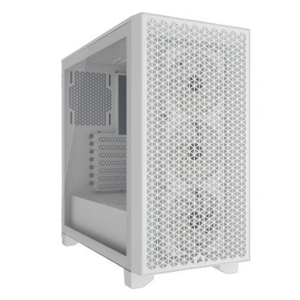 Gabinete Corsair 3000D RGB AIRFLOW , Mid Tower, ATX, USB 3.2, sin Fuente, 3 Ventiladores ARGB , Blanco
