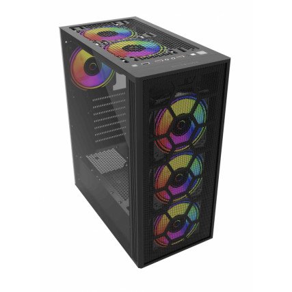 Gabinete Balam Rush DragonFly II Mesh GM740,, ATX, USB 3.0, sin Fuente, 4 Ventiladores RGB, Negro