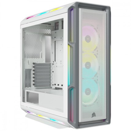 Gabinete Corsair iCUE 5000T con Ventana, Mid Tower, ATX/EATX/Micro ATX, USB 3.1, sin Fuente, Blanco