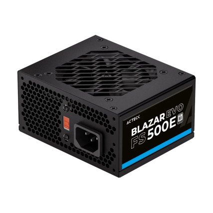 Fuente de Poder Blazar Evo FS500E SFX 500W / 1x20+4 pin + 1xAtx 4 + 2xSata + 2xMolex 4 pin / Negro