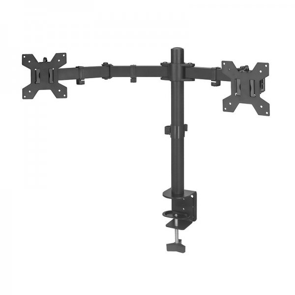 Brazo de Escritorio para 2 Monitores 19" - 32", Hasta 8kg, Getttech  Negro