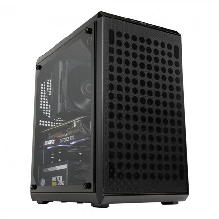Gabinete Cooler Master MasterBox Q300L V2 con Ventana, M-ATX/Mini-ITX, USB 3.2, sin Fuente, 1 Ventilador, Negro