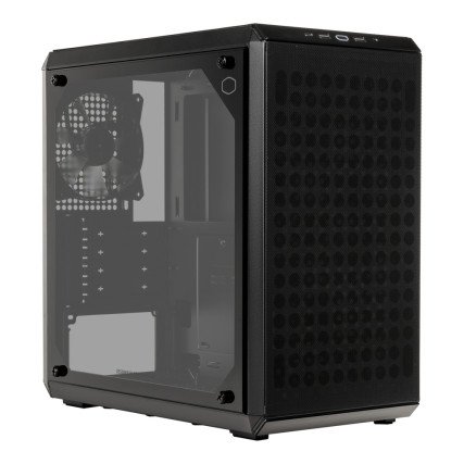 Gabinete Cooler Master MasterBox Q300L V2 con Ventana, M-ATX/Mini-ITX, USB 3.2, sin Fuente, 1 Ventilador, Negro