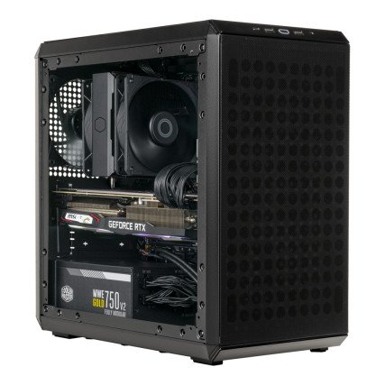 Gabinete Cooler Master MasterBox Q300L V2 con Ventana, M-ATX/Mini-ITX, USB 3.2, sin Fuente, 1 Ventilador, Negro