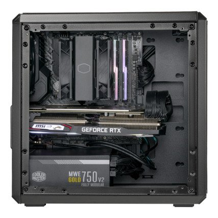 Gabinete Cooler Master MasterBox Q300L V2 con Ventana, M-ATX/Mini-ITX, USB 3.2, sin Fuente, 1 Ventilador, Negro
