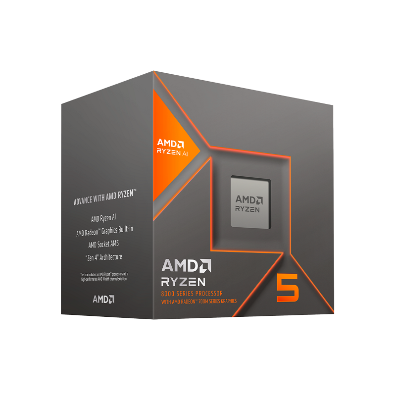 Procesador AMD Ryzen 5 8500G con Gráficos Radeon 740M, S-AM5, 3.50GHz, Six-Core, con Disipador
