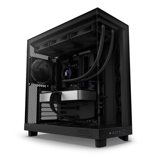 Gabinete NZXT H6 Flow con Ventana, Midi-Tower, ATX/Micro-ATX/Mini-ITX, USB 3.2