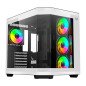 Gabinete Balam Rush Tank Super 9600 TB con Ventana RGB, Midi-Tower, ATX/Micro-ATX/ITX, Blanco/Negro